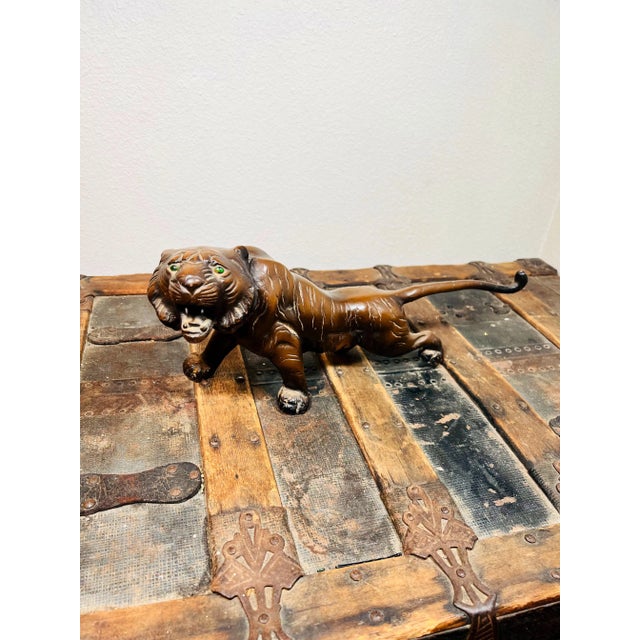 Vintage Early 20th Century Cast Iron Tiger Made in Japan For Sale In Sacramento - Image 6 of 13