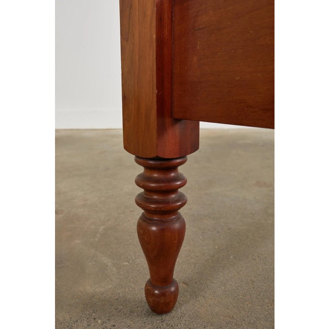 American Classical Bobbin Turned Fruitwood Spindle Bed For Sale - Image 9 of 13