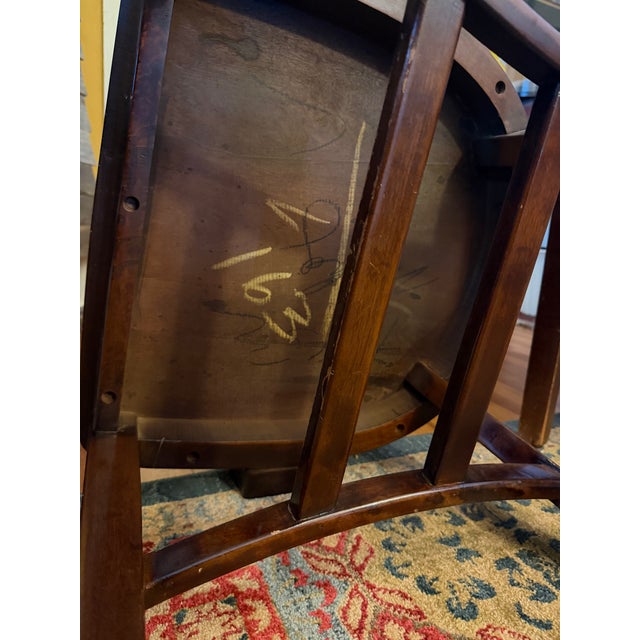 Set of 6 Vintage B. L. Marble Co. Solid Wood Banker’s / Captain’s Chairs (C. 1930s–1940s) For Sale - Image 12 of 16