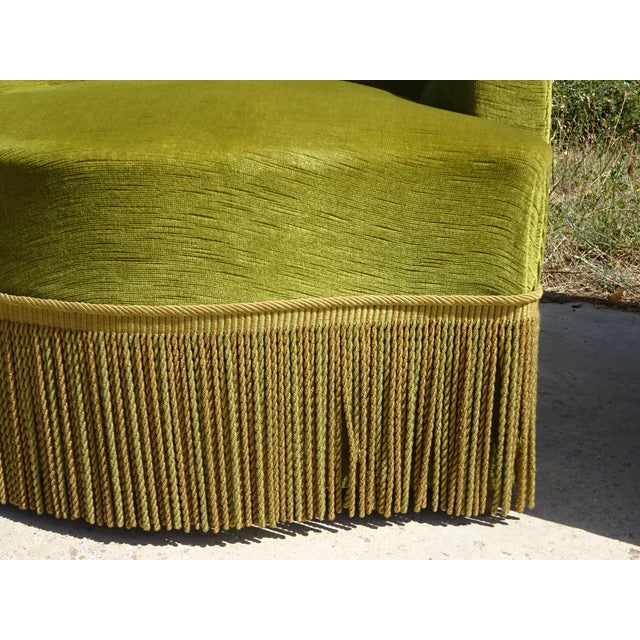 1950s Green Velvet Toad Armchairs, 1950s, Set of 2 For Sale - Image 5 of 18