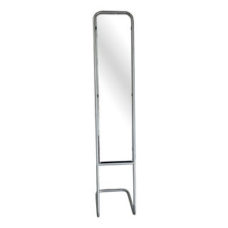 Modernist Cheval Mirror in Grey Tubular Metal, 1970s For Sale