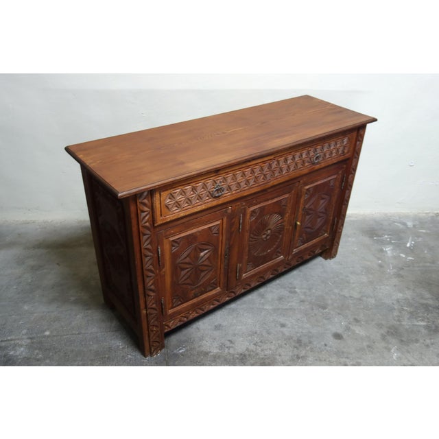 Carved Pine Sideboard, France, 1950s For Sale - Image 14 of 17