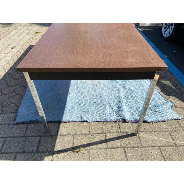 Steelcase 1980s Krueqer Vintage Mid Century Modern Tanker Conference Room Table For Sale - Image 4 of 12