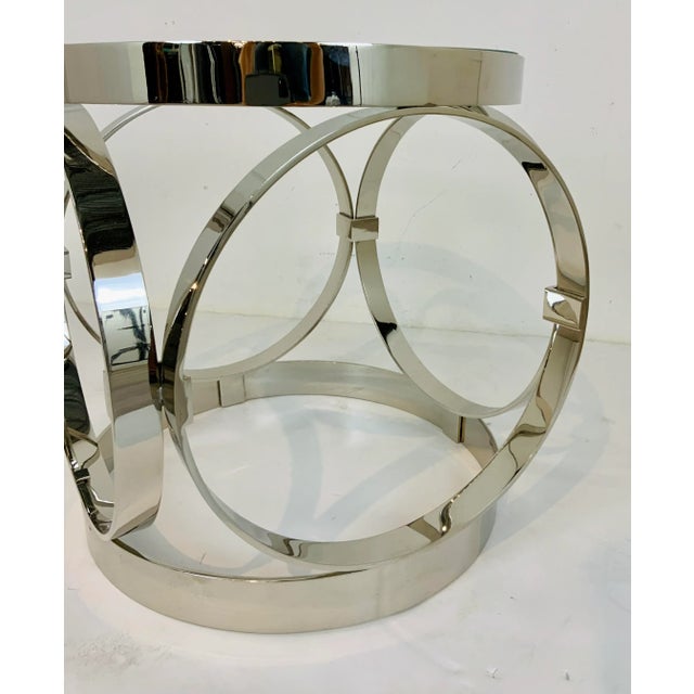 Modern Bungalow 5 Modern Nickel Stephan Side Table For Sale - Image 3 of 4