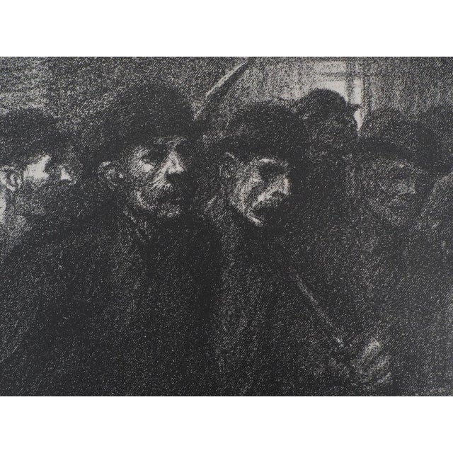 Modern Théophile Alexandre Steinlen, Workers Leaving the Factory, Original Signed Lithograph For Sale - Image 3 of 7