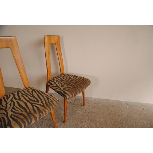 Zebra Dining Chairs, Set of 4 For Sale - Image 9 of 18