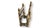 Early 20th century English brass letter rack featuring a mischievous imp figure seated among stylized fence rails and...