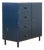 Fir Chest of Drawers with Steel Tube Legs and Wooden Ends For Sale