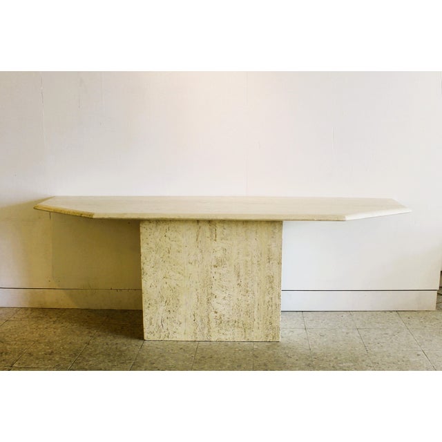 Large Travertine Console Table, Italy, 1970s For Sale - Image 3 of 11