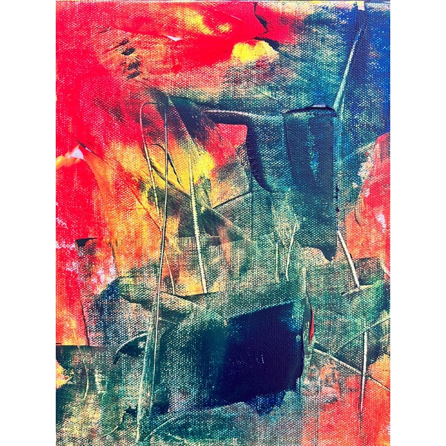 Triptych Jazz Abstract Expressionism Acrylic Painting by Shabs Beigh - Set of 3 For Sale - Image 4 of 8