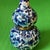Late 20th Century Vintage Cloisonné Enamel Double-Gourd Vase – Blue & White Floral Motif For Sale - Image 5 of 9