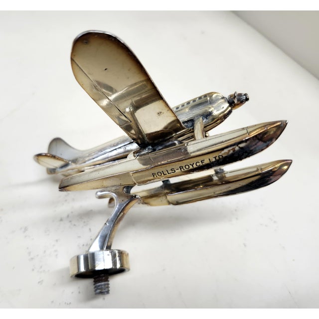 1930s Supermarine S6b Schneider Trophy Sea Plane Hood Ornament by Rolls Royce For Sale In Denver - Image 6 of 12