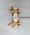 Metal Vintage 1950s Signed Napier Goldtone Leaf With Curled Stem Clip Earrings-2 Pieces For Sale - Image 7 of 7