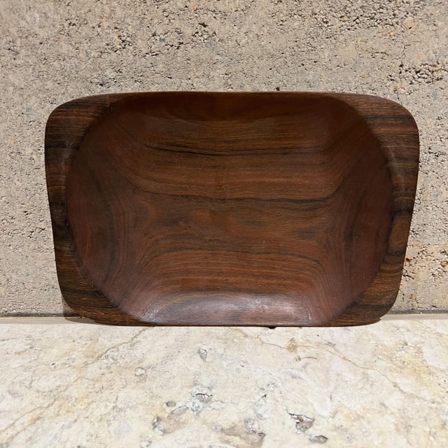 Mid-Century Modern 1960s Sculptural Wood Bowl Organic Form After Alexandre Noll For Sale - Image 3 of 6