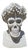 Italian Artist, Memento Mori Bust with Laurel Wreath, 1980, Marble For Sale