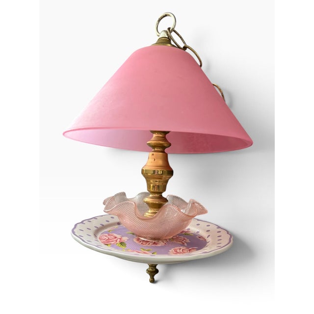 A wonderfully unusual vintage hanging garden accent assembled from a collection of charming vintage components. This...