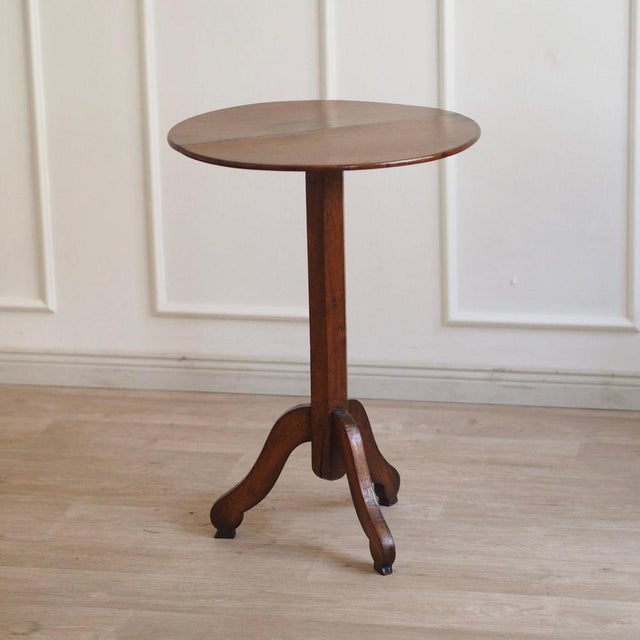 Antique Pedestal Side Table with Curved Legs, 1900s For Sale - Image 13 of 13