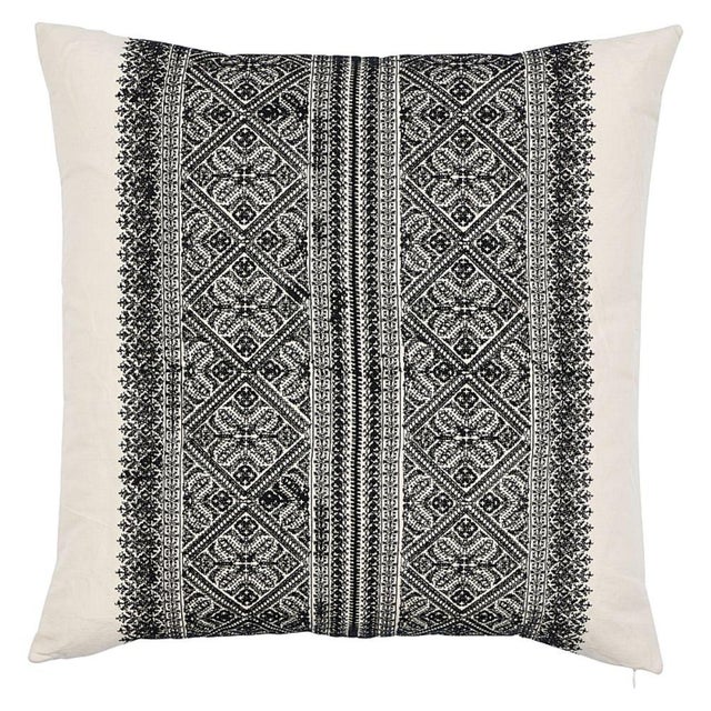Victorian Toledo 22" Black & White Pillow For Sale - Image 3 of 3