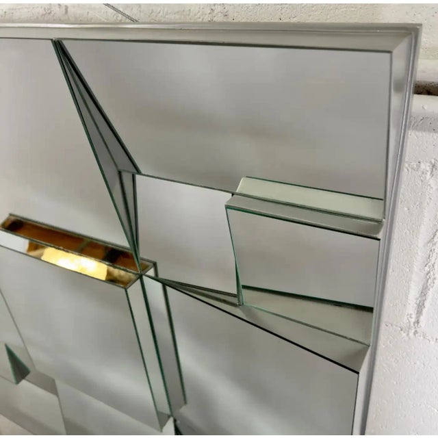 Neal Small Neal Small Modern Cubist Multi-Faceted Sculptural Wall Mirror For Sale - Image 4 of 10