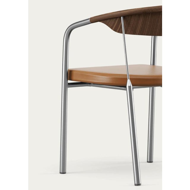 Chairman Chair in Walnut with Upholstery in Cognac by Henrik Tengler for One Collection For Sale - Image 9 of 15