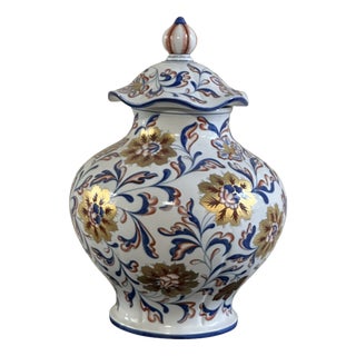Decorative Vase with Lid in Porcelain from Manifattura Artistica Le Porcellane, Florence, 1950s For Sale