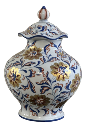 Decorative Vase with Lid in Porcelain from Manifattura Artistica Le Porcellane, Florence, 1950s