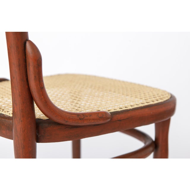 Antique Austrian Bentwood Rattan Bistro Chair in the Style of Thonet No. 56, 1930s For Sale - Image 10 of 12