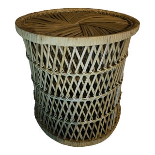 Vintage Boho Chic Plant Stand/Accent Table For Sale