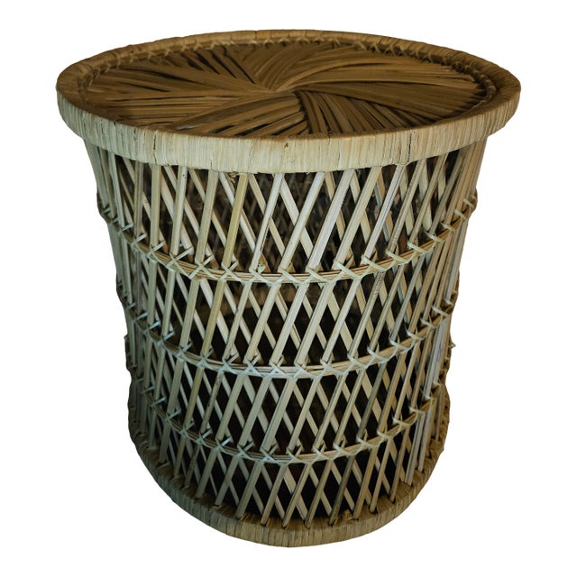 Vintage Boho Chic Plant Stand/Accent Table For Sale