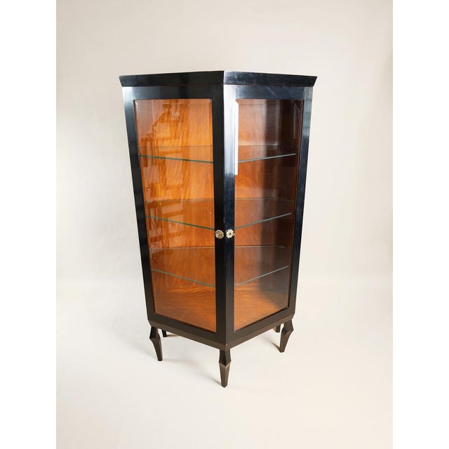 Cubist Display Cabinet, Czechoslovakia, 1920s, in Restored conditions. Designed 1920 to 1949