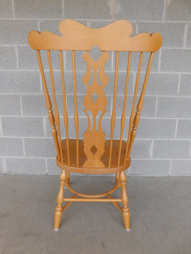 Virginia House Maple High Back Windsor Chairs - Set of 6 | Chairish
