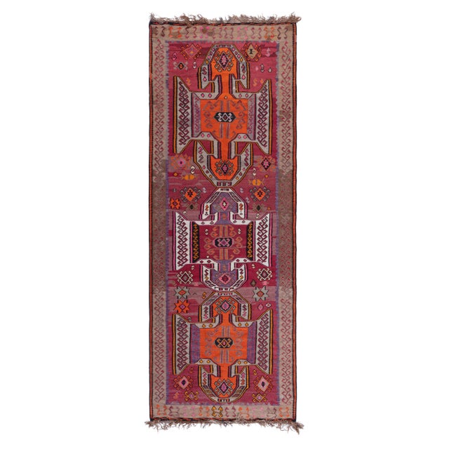 Doris Leslie Blau Vintage Turkish Kilim Rug For Sale