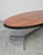 Mid-Century Danish Modern Oval Coffee Table with Veneer Top and Chrome Legs, 1960s For Sale - Image 13 of 15
