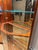 Wood Henredon Set of 2 Cherry Wood Vitrine Illuminated Display Cabinets Book Matched Pair For Sale - Image 7 of 18