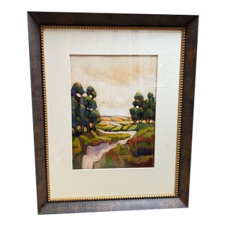 1980s Marc Mindeli Jour D Ete Day of Summer Landscape Painting For Sale