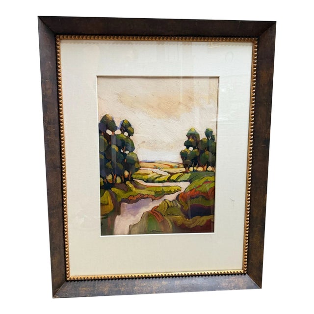 1980s Marc Mindeli Jour D Ete Day of Summer Landscape Painting For Sale