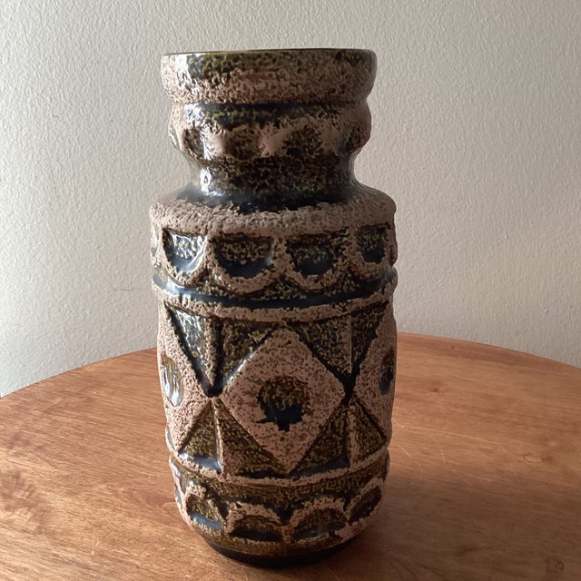Mid-Century Art Pottery Bay Keramik Vase West German Design