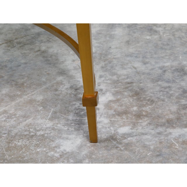 Italian Midcentury Gilt Bronze Coffee Table with Glass Top and Ring Motifs For Sale In Atlanta - Image 6 of 11