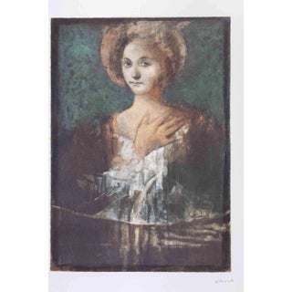 Alessandro Kokocinski, Renaissance Woman, Lithograph, 1990s For Sale