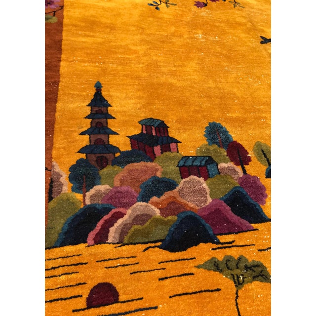1920s Art Deco Chinese Rug- 8’11” X 11’5” For Sale - Image 4 of 13