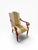 Contemporary Reupholstered Attributed Baker Furniture Milling Road Accent Chair With Embossed Leather Back For Sale - Image 3 of 11