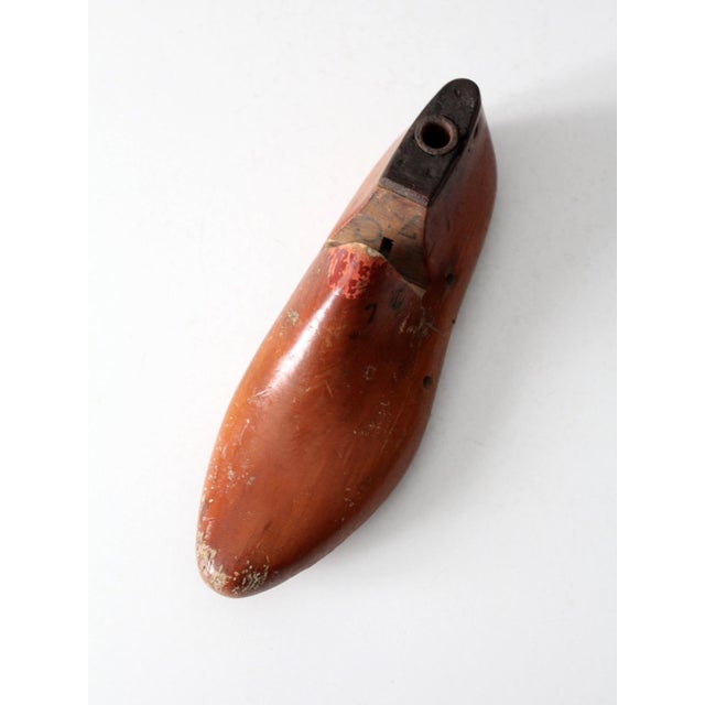 Wood Early 20th Century Wooden Cobbler’s Shoe Form For Sale - Image 7 of 13