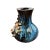 Stunning Chinese vintage pottery with black lip and two-tone deep blue drip all around. Blue-green branches adorn the...