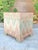 Postmodern Vintage Hand-Painted Flame Chevron Wood Box on Stand For Sale - Image 3 of 11