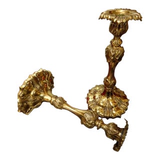 Gorgeous Set Brass Candle Holders For Sale