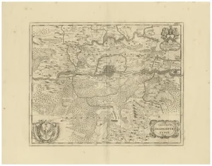Map of Frankfurt, 1800s