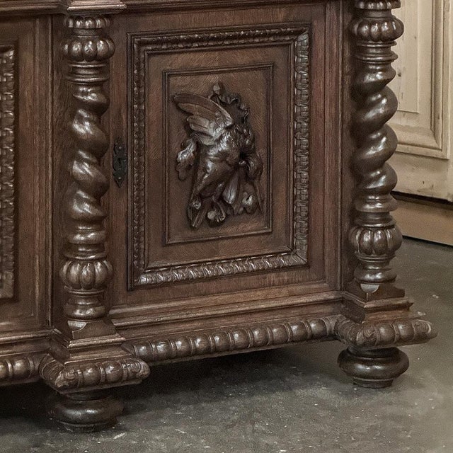 19th Century French Renaissance Hunt Buffet ~ Credenza For Sale - Image 10 of 18