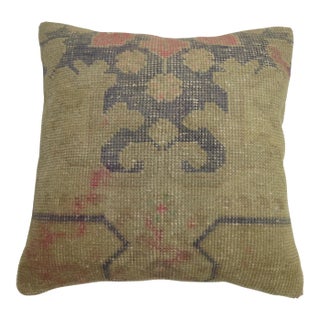 Vintage Turkish Rug Pillow For Sale