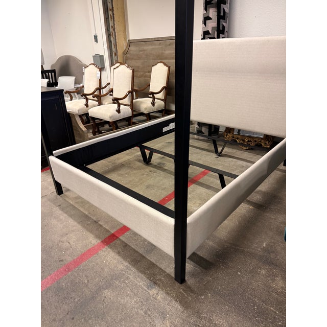 Design Plus Gallery presents the Queen Size Atwell Canopy Bed Frame from Pottery Barn. The bed frame has a streamlined...