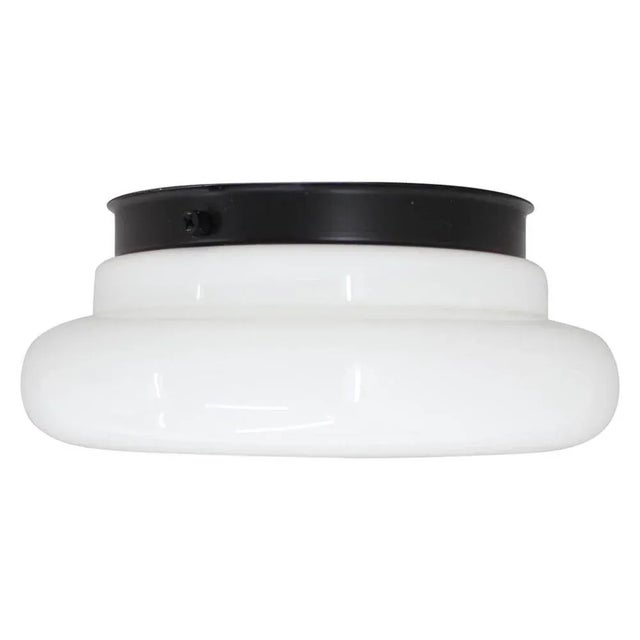 Glass Mid-Century Modern Flush Mount, 1970s For Sale - Image 7 of 7